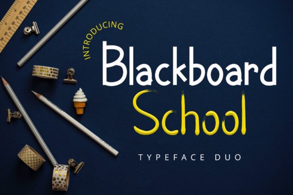 Blackboard School: A Playful Brush Font for Web Design