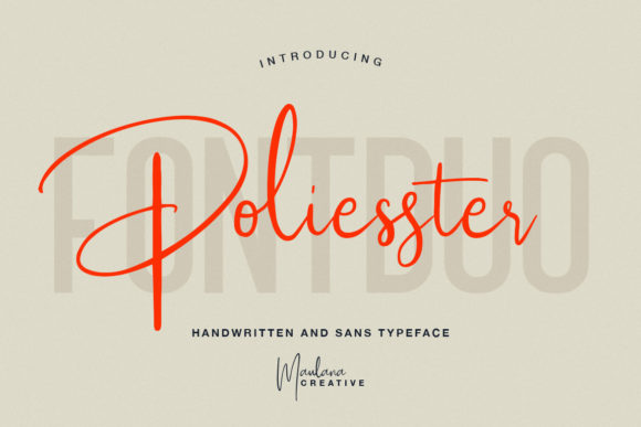 Poliesster: A Script Handwritten Font for Creative Crafters and Designers