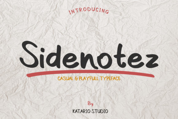 Sidenotez Script Font for Creative Designers